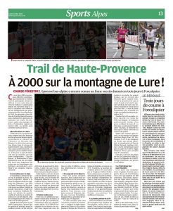 Article de presse - Trail de Haute Provence